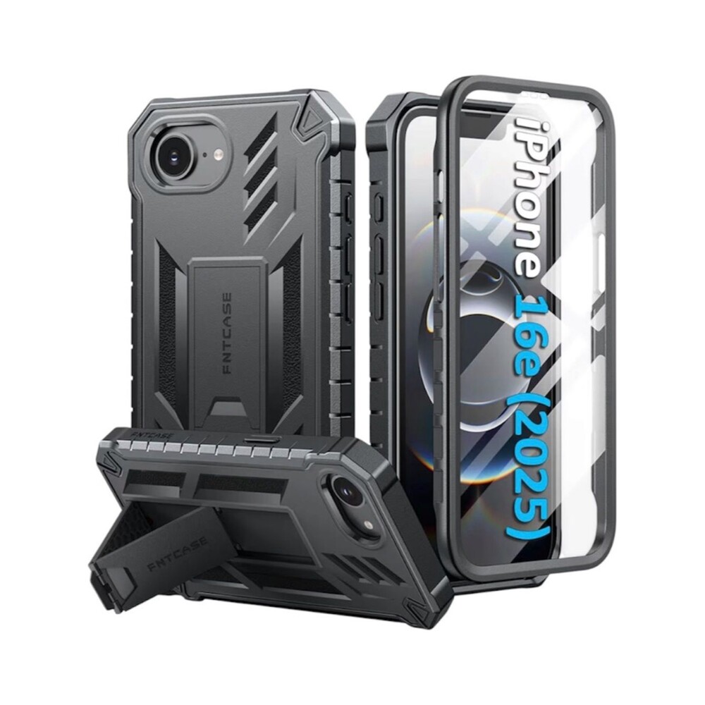 NIB FNTCASE iPhone 16e (2025) Rugged Phone Case | Built-In Screen Protector